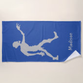 名前をカスタムする&カラーゾンビビーチタオル ビーチタオル (正面)