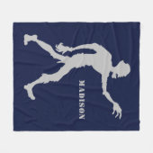 名前をカスタムする&カラーゾンビフリースブランケット フリースブランケット (正面(横))