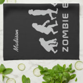 名前をカスタムする&カラーゾンビ進化キッチンタオル キッチンタオル (折り畳み)