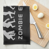 名前をカスタムする&カラーゾンビ進化キッチンタオル キッチンタオル (四つ折り)