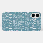 名前をカスタムする&カラービーチタイポグラフィケース Case-Mate iPhoneケース (裏面 (横))