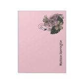 名前をカスタムする&カラーピンクフラミンゴ ノートパッド (回転)