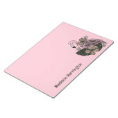 名前をカスタムする&カラーピンクフラミンゴ ノートパッド (アングル)