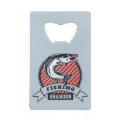 名前をカスタムする&カラーフィッシャーボトルオープナー クレジットカード栓抜き (裏面)