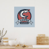 名前をカスタムする&カラーフィッシャーポスター ポスター (キッチン)