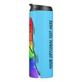 名前をカスタムする&カラーレインボーピースタンブラー タンブラー (回転右)