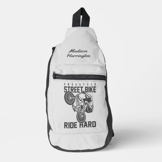 名前をカスタムする&カラー通り自転車 スリングバッグ (正面)
