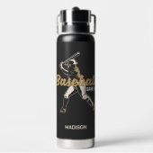 名前をカスタムする&カラー野球選手 ウォーターボトル (背面)