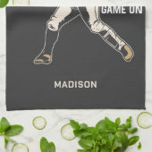 名前をカスタムする&カラー野球選手 キッチンタオル (折り畳み)