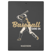 名前をカスタムする&カラー野球選手 クリップボード (裏面)