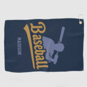 名前をカスタムする&カラー野球選手 ゴルフタオル (横)