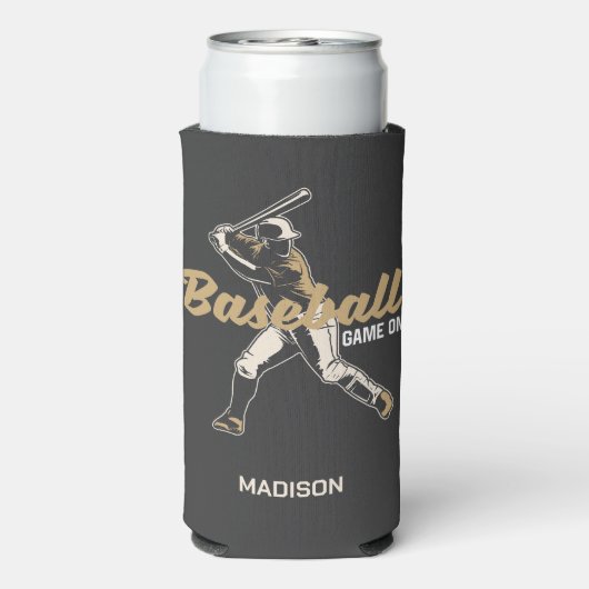 名前をカスタムする&カラー野球選手 スリム缶クーラー (Seltzer裏面)