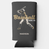 名前をカスタムする&カラー野球選手 スリム缶クーラー (裏面)