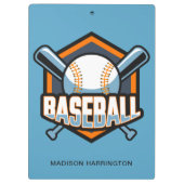 名前をカスタムする&カラー野球 クリップボード (裏面)