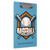 名前をカスタムする&カラー野球 クリップボード (右)