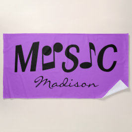名前をカスタムする&カラー音楽ビーチタオル ビーチタオル