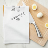 名前をカスタムする キッチンタオル (四つ折り)