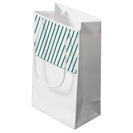 名前をカスタムする |キャンディーケーン&グリーンストライプクリスマス スモールペーパーバッグ (裏面アングル)