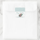 名前をカスタムする |キャンディーケーン&グリーンリーのクリスマス スクエアシール (バッグ)