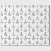 名前をカスタムする&グリーティングクリスマス包装紙 ラッピングペーパー (フラット)