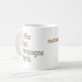 名前をカスタムする「コーヒー日、シャンパンナイト」マグカップ コーヒーマグカップ (正面左)