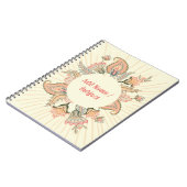 名前をカスタムする/サブジェクトレトロボホペイズリー  ノートブック (左側)