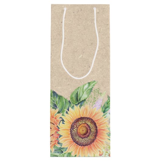 名前をカスタムする|サンフラワークラフト紙ワインバッグ ワインギフトバッグ (裏面)