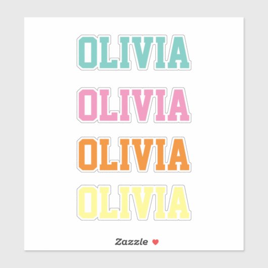 名前をカスタムする シール (シート)