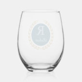 名前をカスタムする ステムなしワイングラス (裏面)