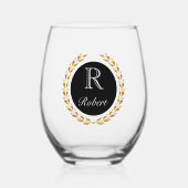 名前をカスタムする ステムなしワイングラス (正面)