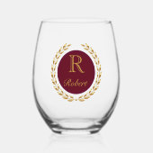 名前をカスタムする ステムなしワイングラス (正面)