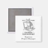 名前をカスタムする&タイトルキャットテックサポートマグネット マグネット (正面/裏面)