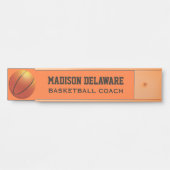 名前をカスタムする&タイトルバスケットボール サインプレート (正面)