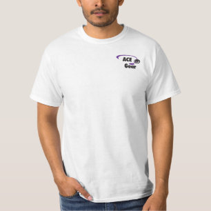 名前をカスタムする-ディスクゴルファー-紫色の黄色 Tシャツ