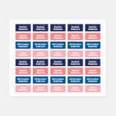 名前をカスタムする |ドカラフルット服キッズラベル ラベル (シート)