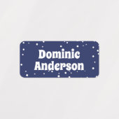 名前をカスタムする |ドカラフルット服キッズラベル ラベル (デザイン1)