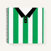 名前をカスタムする&ナンバーサッカーラグビージャージー ノートブック (正面)