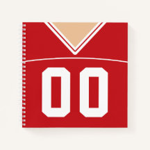 名前をカスタムする&ナンバーサッカーレッドジャージー