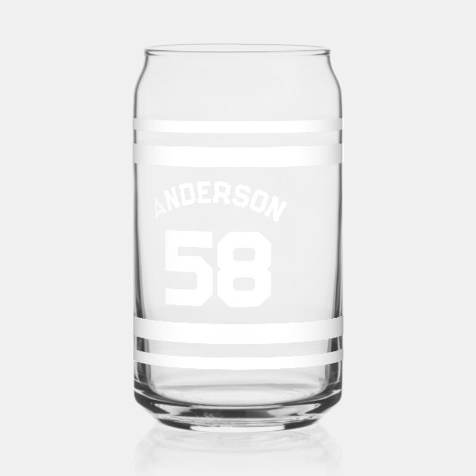 名前をカスタムする&ナンバースポーツジャージー ガラス缶 (裏面)