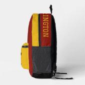 名前をカスタムする・ナンバーズ・カラーフットボールのロゴ プリントバックパック (右)