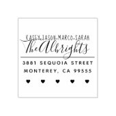 名前をカスタムする&ハートファミリー差出人住所 ラバースタンプ (インプリント)