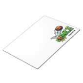 名前をカスタムする「バウンス」バスケットボールのノートパッド ノートパッド (アングル)