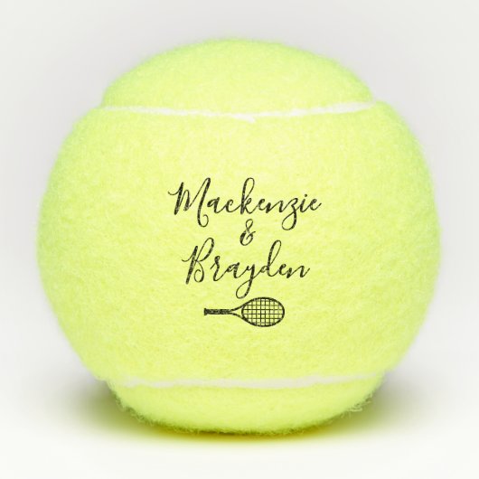名前をカスタムする パーソナライズされた テニスボール (正面)