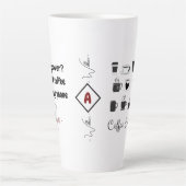 名前をカスタムする、ビッグコーヒーエスプレッソカップ | おもしろい引用文 カフェラテマグ (正面)