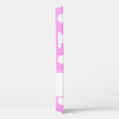 名前をカスタムする、ピすごいンク色のかわいい大水玉模様 Case-Mate iPhoneケース (裏面 / 右)