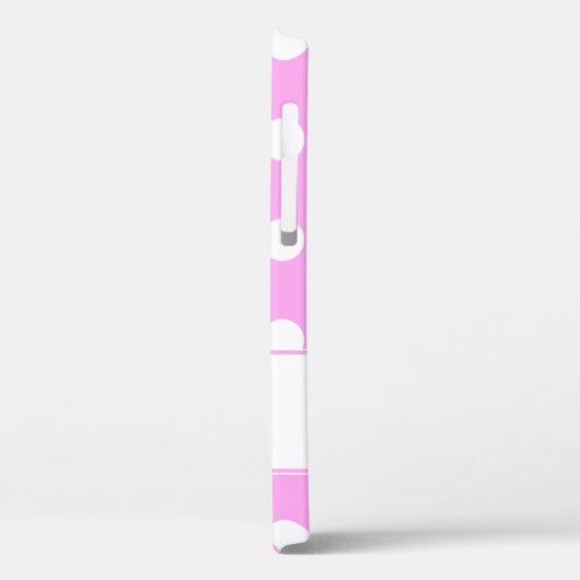 名前をカスタムする、ピすごいンク色のかわいい大水玉模様 Case-Mate iPhoneケース (裏面 / 左)