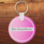 名前をカスタムする(ピンク色) キーホルダー (正面)