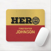 名前をカスタムする、ファイアファイターヒーロー マウスパッド (マウス)