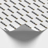 名前をカスタムする、ファイアファイターヒーロー ラッピングペーパー (角)