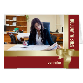 名前をカスタムする&フォトホリデーレッド、金ゴールドボウ